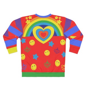 Sudadera Clowncore Suéter Clowncore Estética de los 80 Payaso Estético Sudadera con capucha Clowncore Suéter con cara feliz Estética Kidcore imagen 2