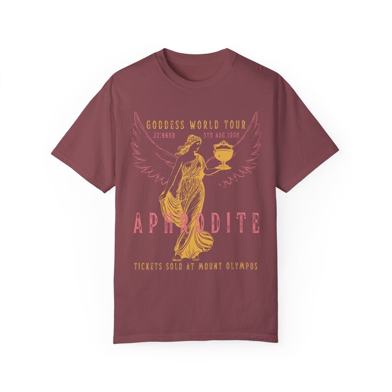 Aphrodite Band Tee Greek Goddess Rock Band Shirt Ancient Greek Divine Feminine Olympus Athena Persephone Hades Greek Gods Olympian Gods Vineyard