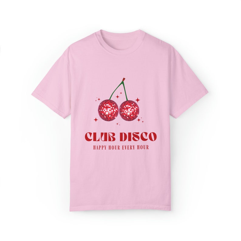 Retro Cherry Shirt Club Disco Shirt 70's Disco Shirt Disco Bride Disco Bachelorette Disco Outfit Cherry Shirt Mirrorball Shirt Cherry Disco Blossom