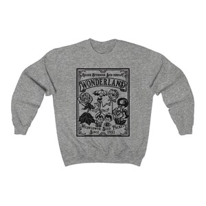 Alice's Adventures In Wonderland Retro Sweater Lewis Carroll Dark Academia Hoodie Mad Hatter Book Sweatshirt Wild Flower Shirt image 6
