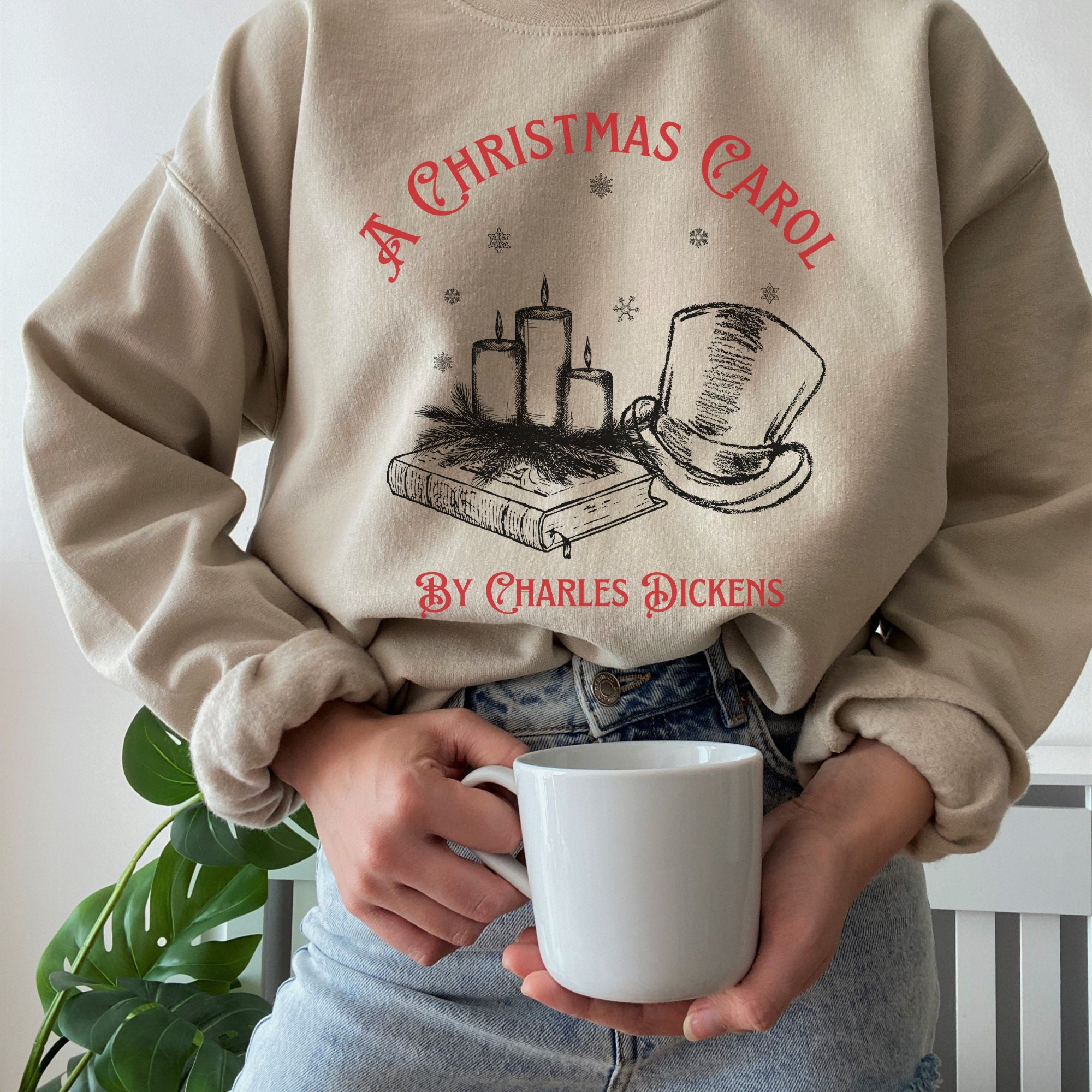 A Christmas Carol Holiday Apparel Charles Dickens Christmas Crewneck Dickens Christmas Victorian Aesthetic Bookish Sweatshirt Book Merch