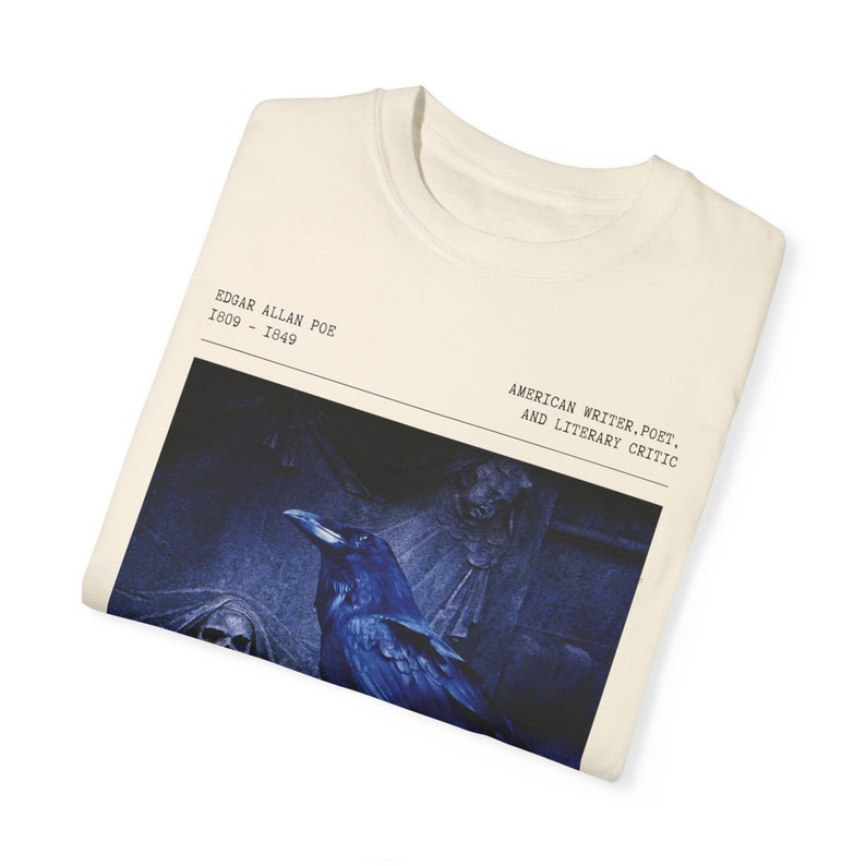 Edgar Allan Poe Comfort Colors Shirt Edgar Allen Poe Dark Academia Shirt Nevermore Shirt Whimsigoth Shirt Goblincore Shirt Poet Shirt image 6