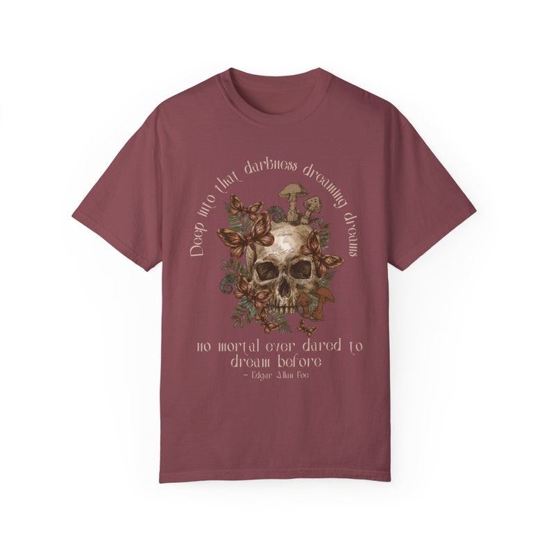 Maglietta Edgar Allan Poe Whimsigoth Clothing Maglietta Goblincore Maglietta Edgar Allan Poe Moth Maglietta Letteratura Maglietta Whimsigoth Maglietta Poeta Dark Academia Vineyard