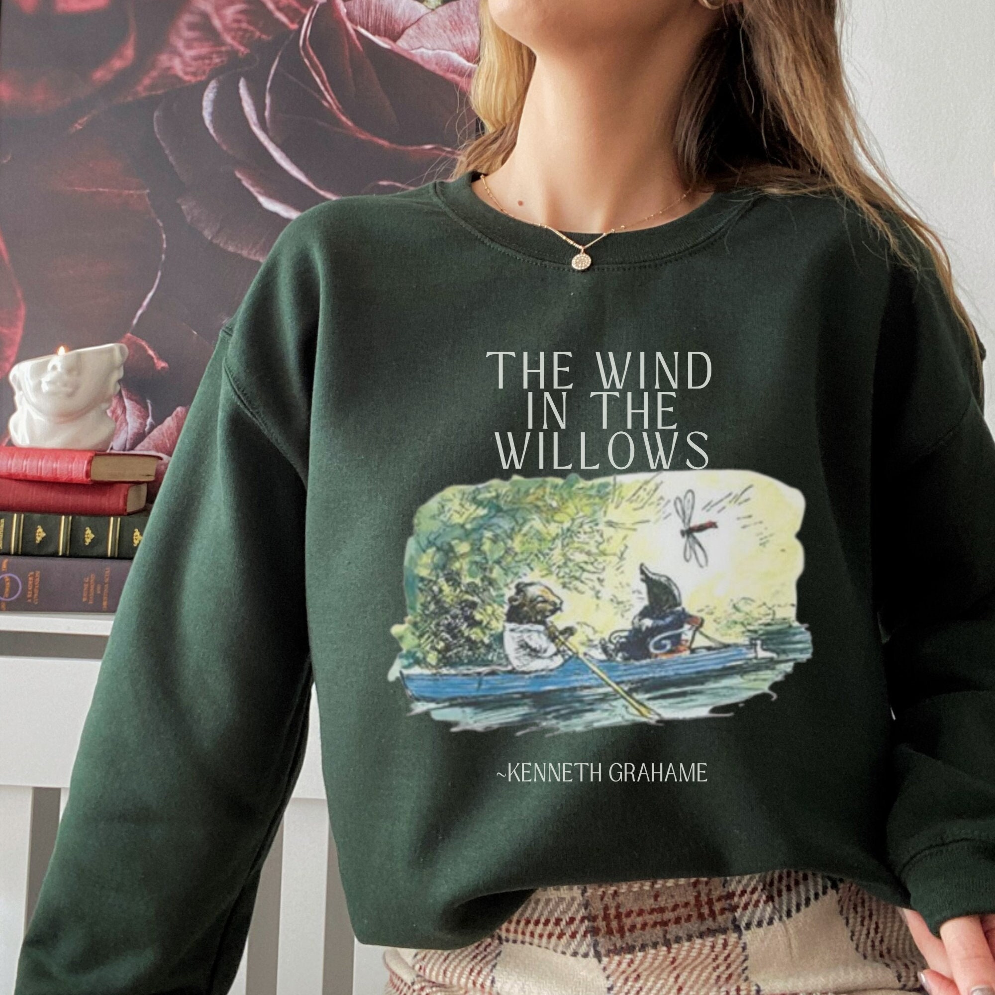 Vintage Wind in the Willows Cottagecore Sweater Bookish - Etsy