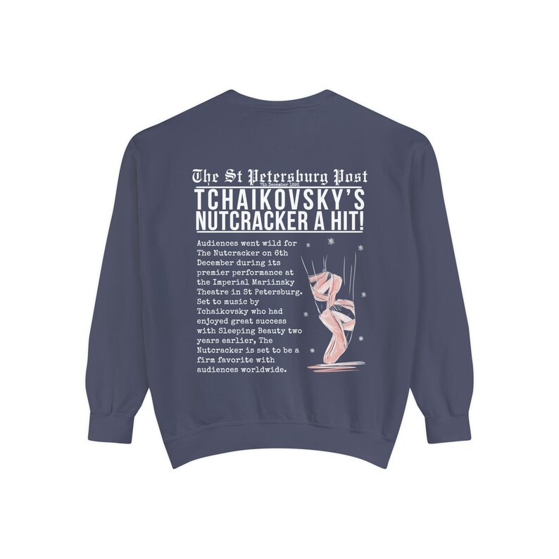Nutcracker Sweater Nutcracker Christmas Sweater Dance Mom Sweatshirt Pink Nutcracker Sugar Plum Fairy Ballet Sweatshirt Nutcracker Ballerina Denim