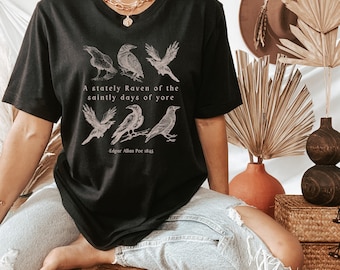 Edgar Allan Poe Poet Shirt Edgar Allen Poe Literary Shirt Raven Shirt Poe T Shirt Literature Shirt Dark Academia Clothing Bookish Shirt