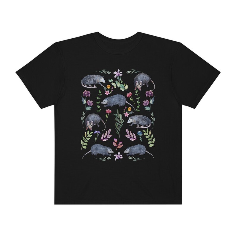 Comfort Colors Possum Shirt Cottagecore Shirt Opossum Shirt Possum Hoodie Cottage Core Shirt Trash Panda Possum T Shirt Possum Sweatshirt Black