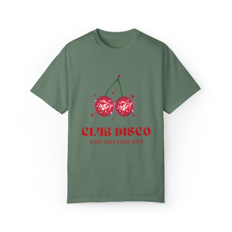 Retro Cherry Shirt Club Disco Shirt 70's Disco Shirt Disco Bride Disco Bachelorette Disco Outfit Cherry Shirt Mirrorball Shirt Cherry Disco image 8