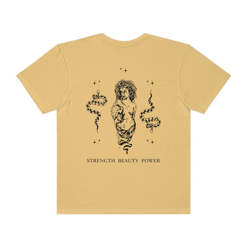 Medusa Shirt Serpent Shirt Greek Mythology Greek Goddess Greek Apparel Snake Shirt Medusa Costume Greek Myth Shirt Light Academia Shirt Mustard