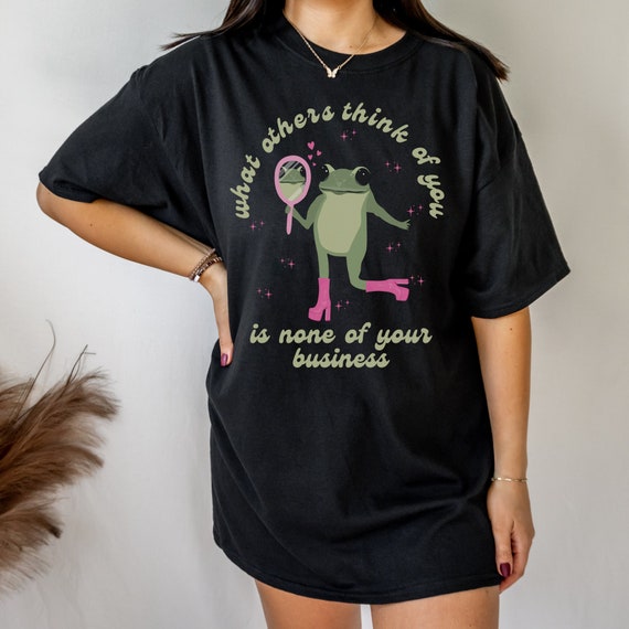 Cute Frog Shirt Retro Shirt Frog Tshirt Frog Sweater Frog Crewneck Growth Mindset Shirt Y2k Shirt Comfort Colors Cute Frog Gifts Y2k Sweater