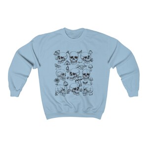 Goblincore Sweater Cottagecore Sweater Mushroom Sweatshirt Dark Cottagecore Forestcore Clothing Gothic Sweater Skull Sweater Skull Hoodie image 5