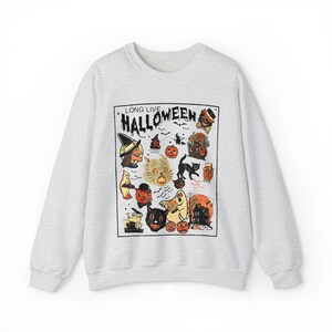 Long Live Halloween Spooky Sweater Halloween Crewneck Spooky Cat Black Cat Sweatshirt Pumpkin Crewneck Witch Sweatshirt Ghost Sweater image 7