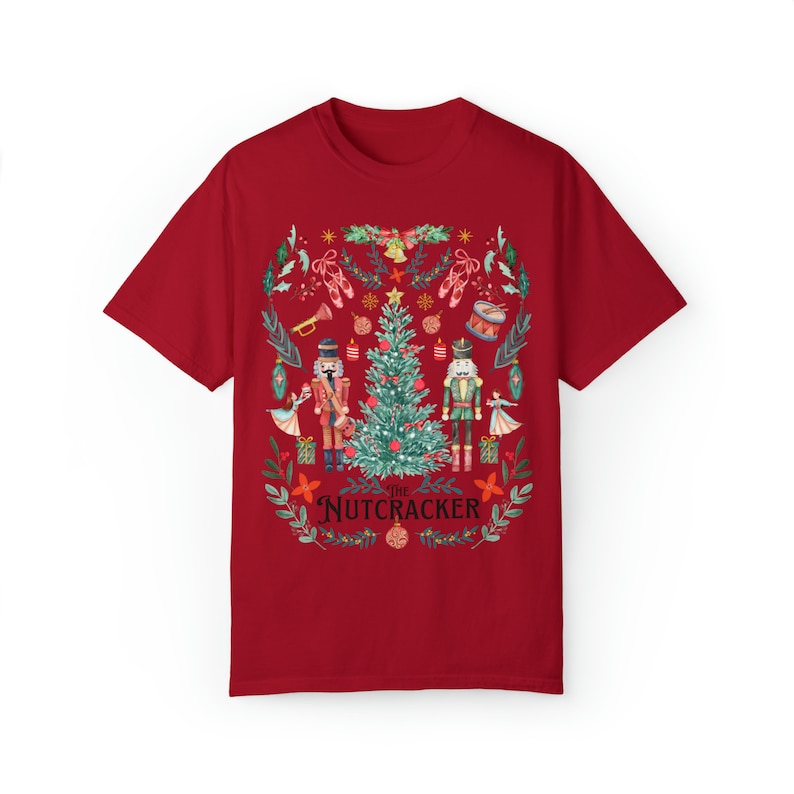 Comfort Colors Nutcracker Shirt Sugar Plum Fairy Pastel Christmas Fairy Shirt Nutcracker Tshirt Nutcracker Sweater Cottage Core Shirt Red
