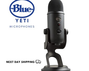 MOST POPULAR | Blue Yeti USB Mic for Recording, Streaming on Pc Mac, Blue Voice effects, Perfect for Asmr + Podcasts Plug and Play -Blackout