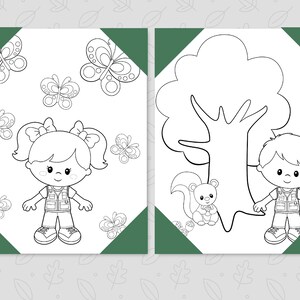Camping Coloring Sheets Printable 8.5 x 11 | Etsy