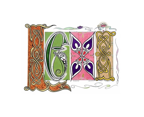 LEXI Decorative Name Art Print From Original Calligraphy - Etsy Ireland