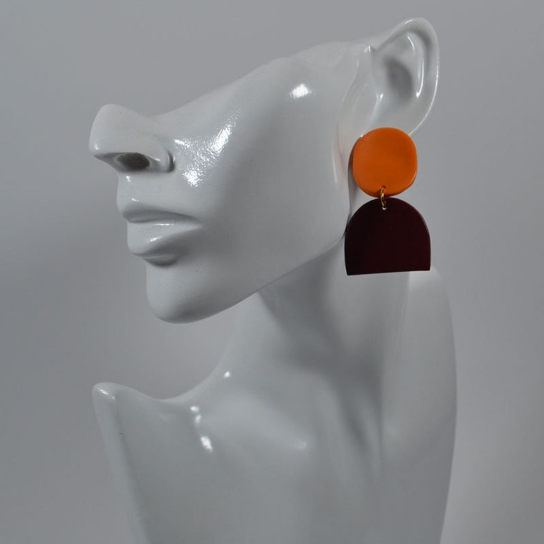 Mother/'s Day gift idea Fancy handmade Fimo earrings