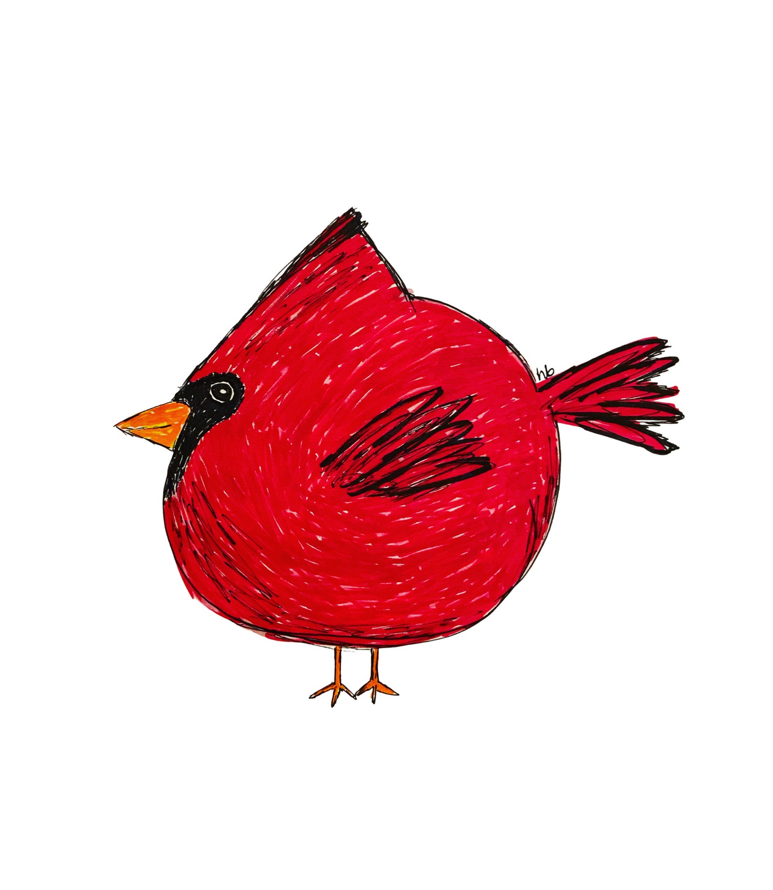 Cardinal Print PRINTABLE Wall Art Bird Decor Red Cardinal | Etsy