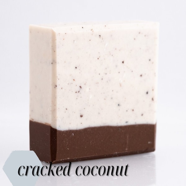 Cracked Coconut - Exfoliating - Hand and Body Soap made with Coconut Oil, Olive Oil, Shea Butter