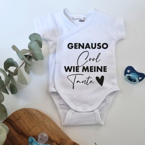 BÜGELBILD | "Genauso cool wie meine Tante" | Baby | Geburt | Babyparty | Personalisierbar | Geschenk zur Geburt | Schwangerschaftsverkündung