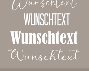 AUFKLEBER | Schriftzug | Vinylfolie | Wunschtext Name | Beschriftung | personalisiert | Hochzeit | Geburtstag