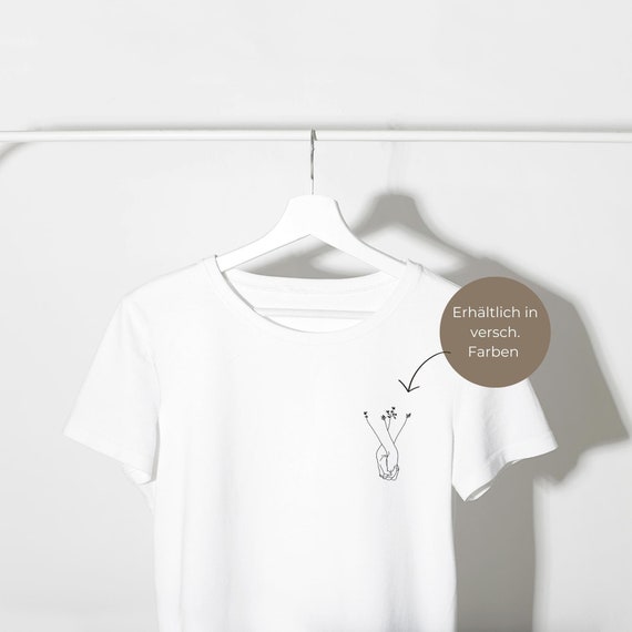 BÜGELBILD | "Hand in Hand" | zum Aufbügeln | Flexfolie | Geschenkidee