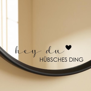 STICKER | "hey you" | mirror stickers | for sticking | gift ideas | mirror accents | DIY decor lettering | handmade | encouragement