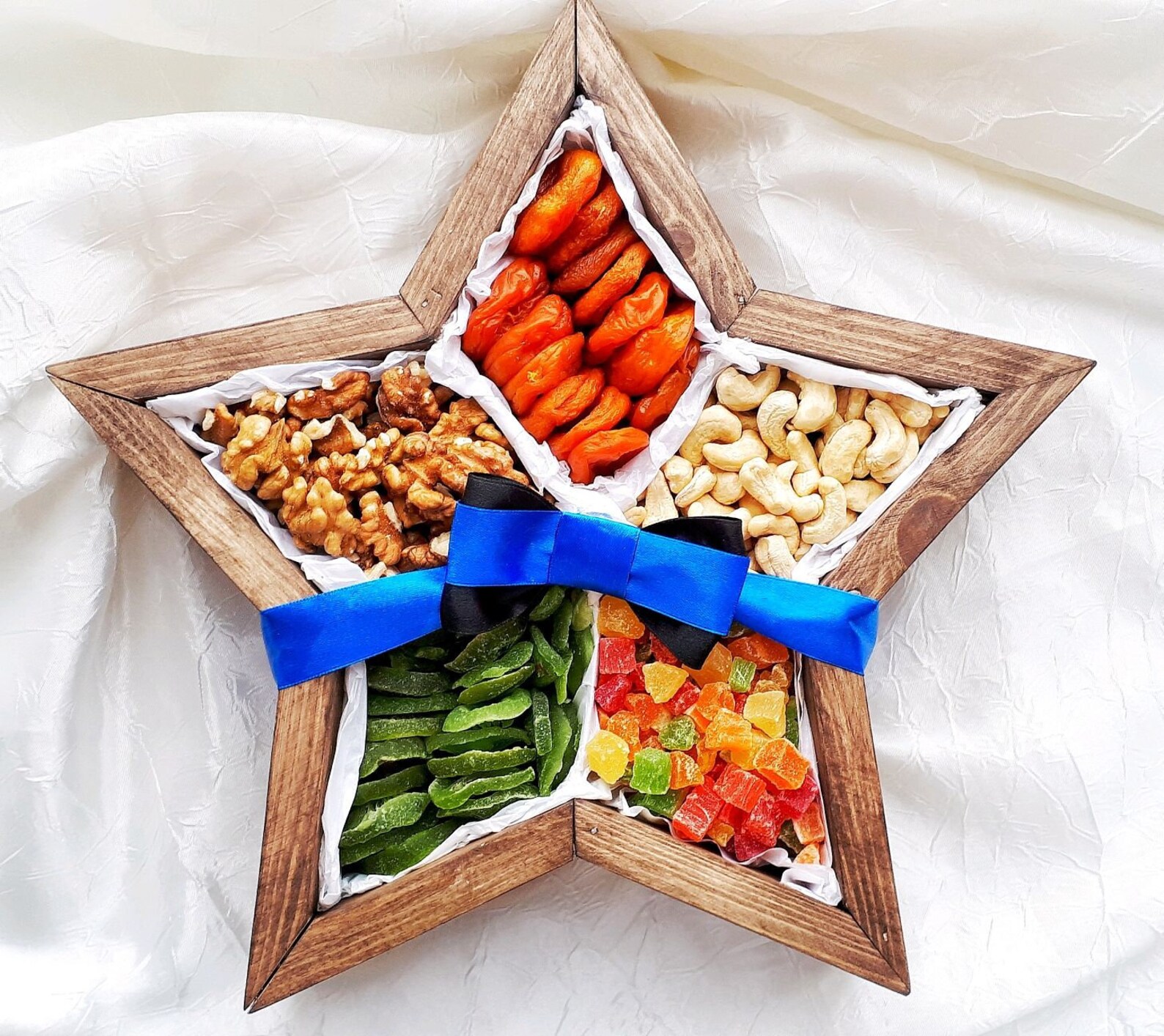 Gift box dried dried fruits and nuts in a wooden box Etsy