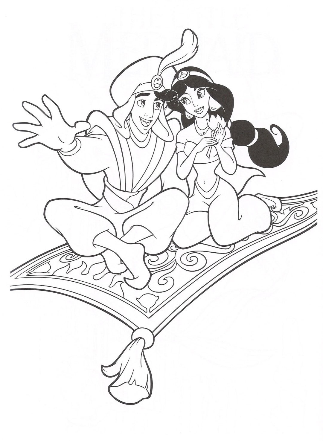 40 Aladdin Colouring in Pages - Etsy
