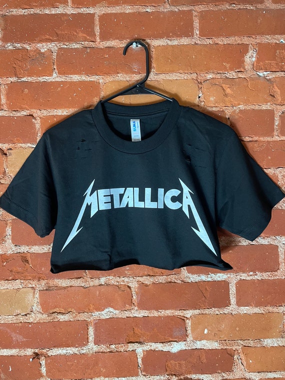 metallica crop hoodie
