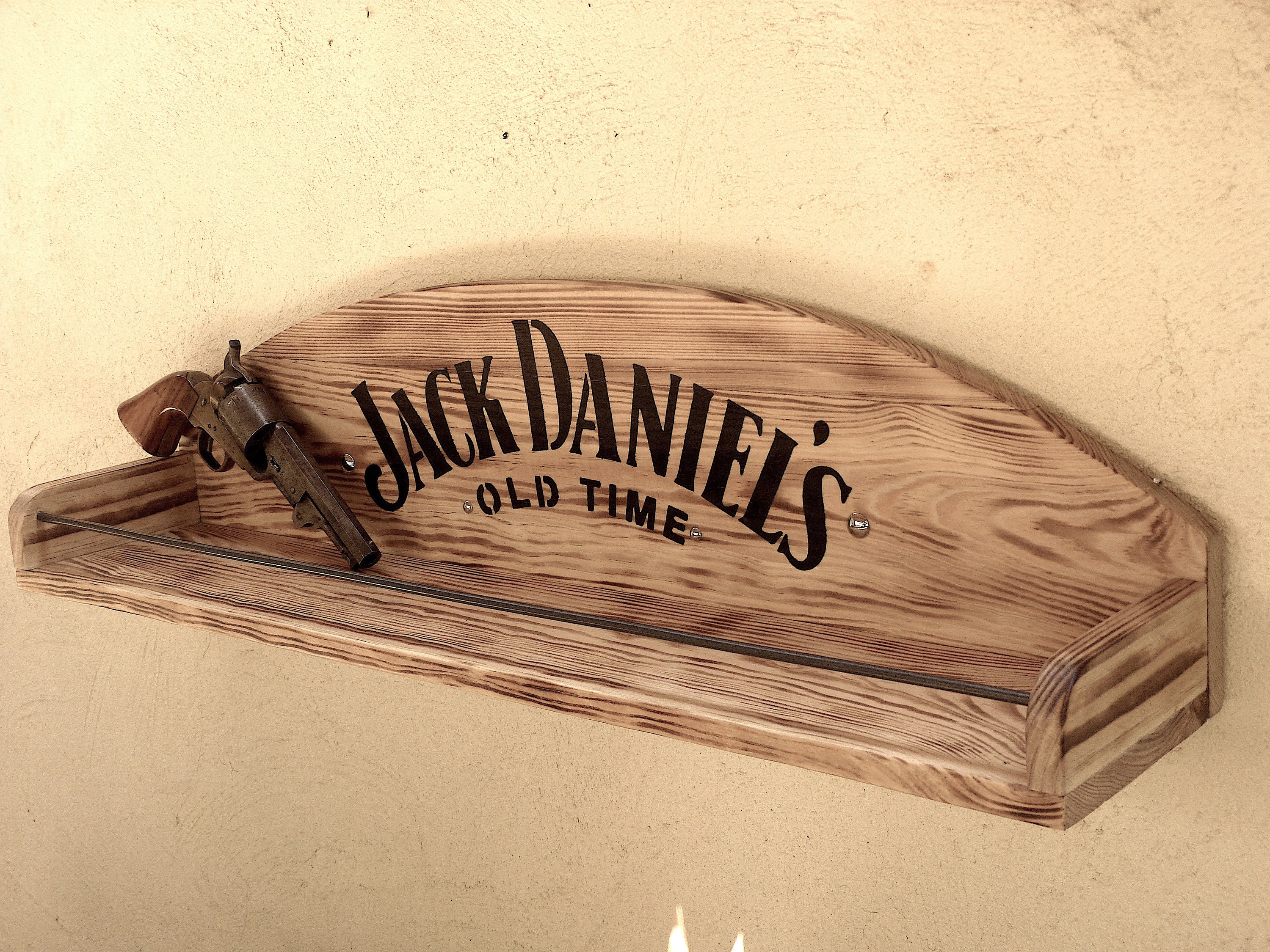 Jack Daniel's Whisky wooden decoration wall shelf Etsy