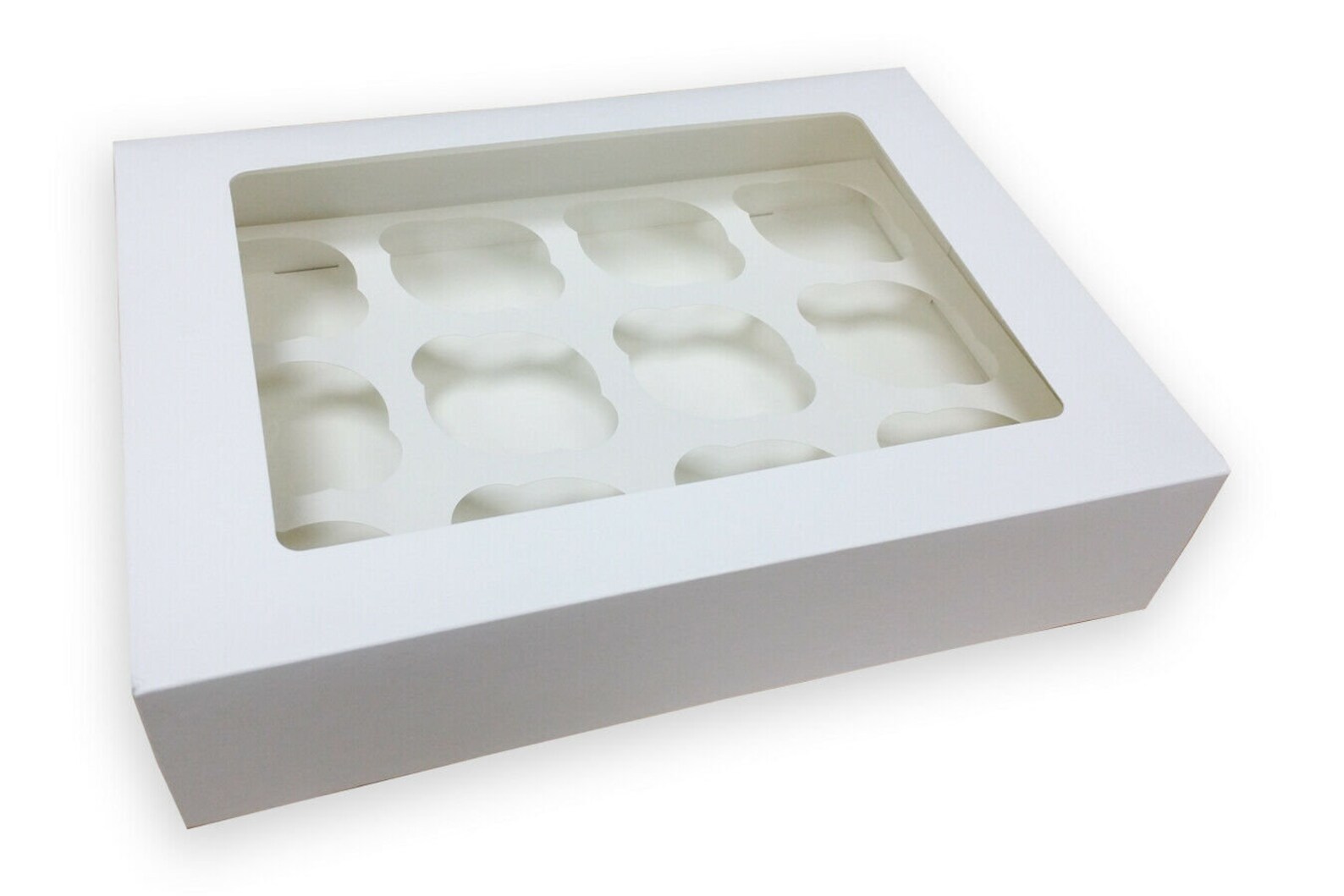 White Cupcake Boxes for 12 Hole Various Quantities Fast Etsy Italia