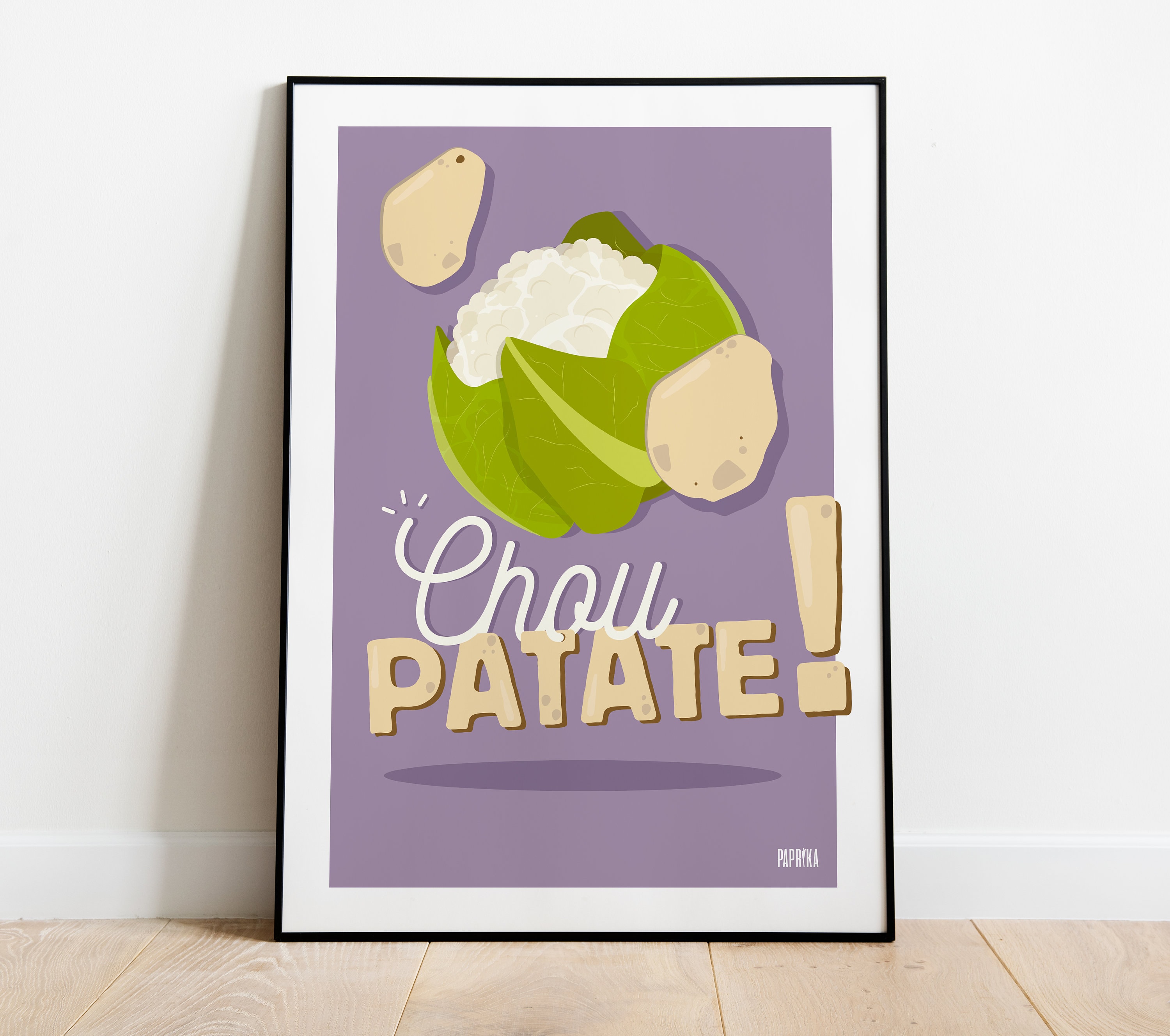 Affiche Illustration Chou Patate - Poster Décoration Murale