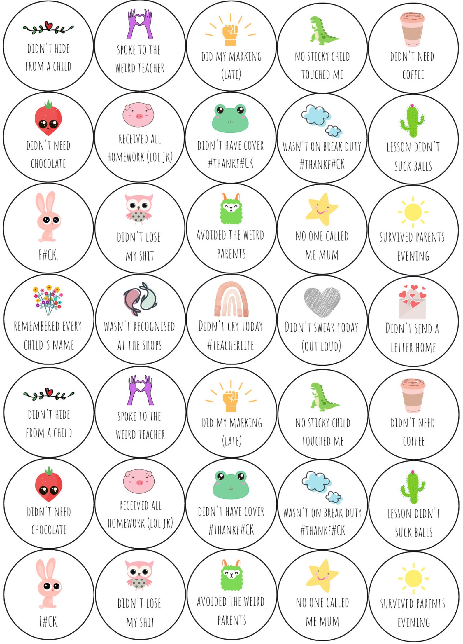 Download Teacher Sticker Bundle Funny Quotes. Personalise Your Own ...