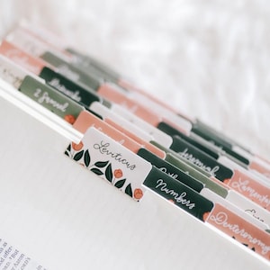 Garden Bible Tabs – Bible Journaling, Scripture Dividers, Christian Gift