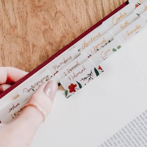 Meadow Bible Tabs – Bible Journaling, Scripture Dividers, Christian Gift