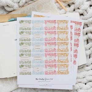 Floral Foil Bible Tabs – Bible Journaling, Scripture Dividers, Christian Gift