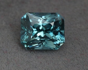 Natural Teal Sapphire 1.33 CT, Loose Gemstone, Parti Sapphire Rings, Green Sapphire Engagement Rings, Radiant Cut, Wedding Rings