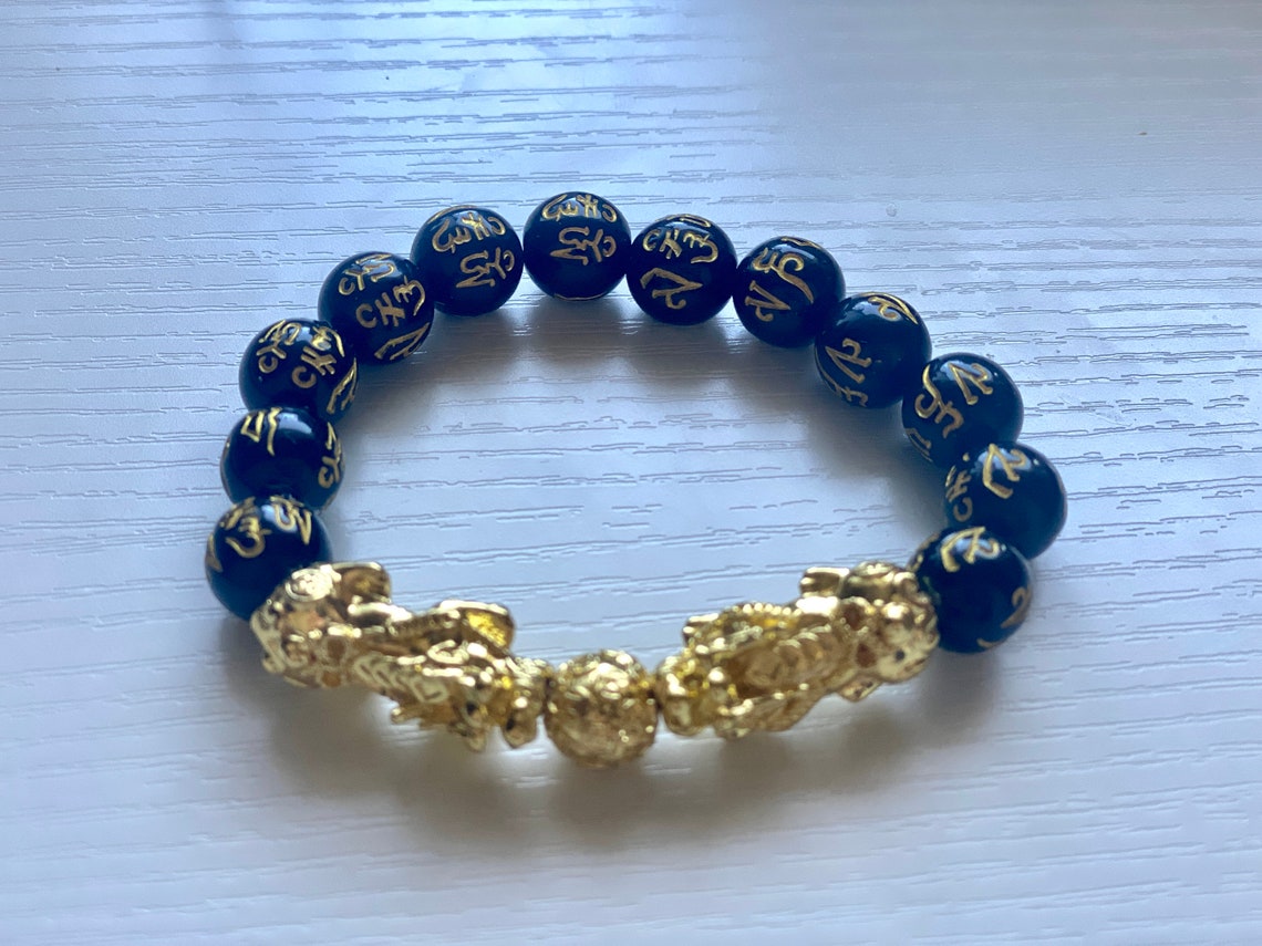 Authentic Feng shui Double Pixiu bracelet Blessed by Temple | Etsy