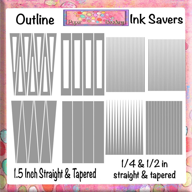 Paper Bead Templates 19 Styles PNG SVG, Create Your Own Tapered