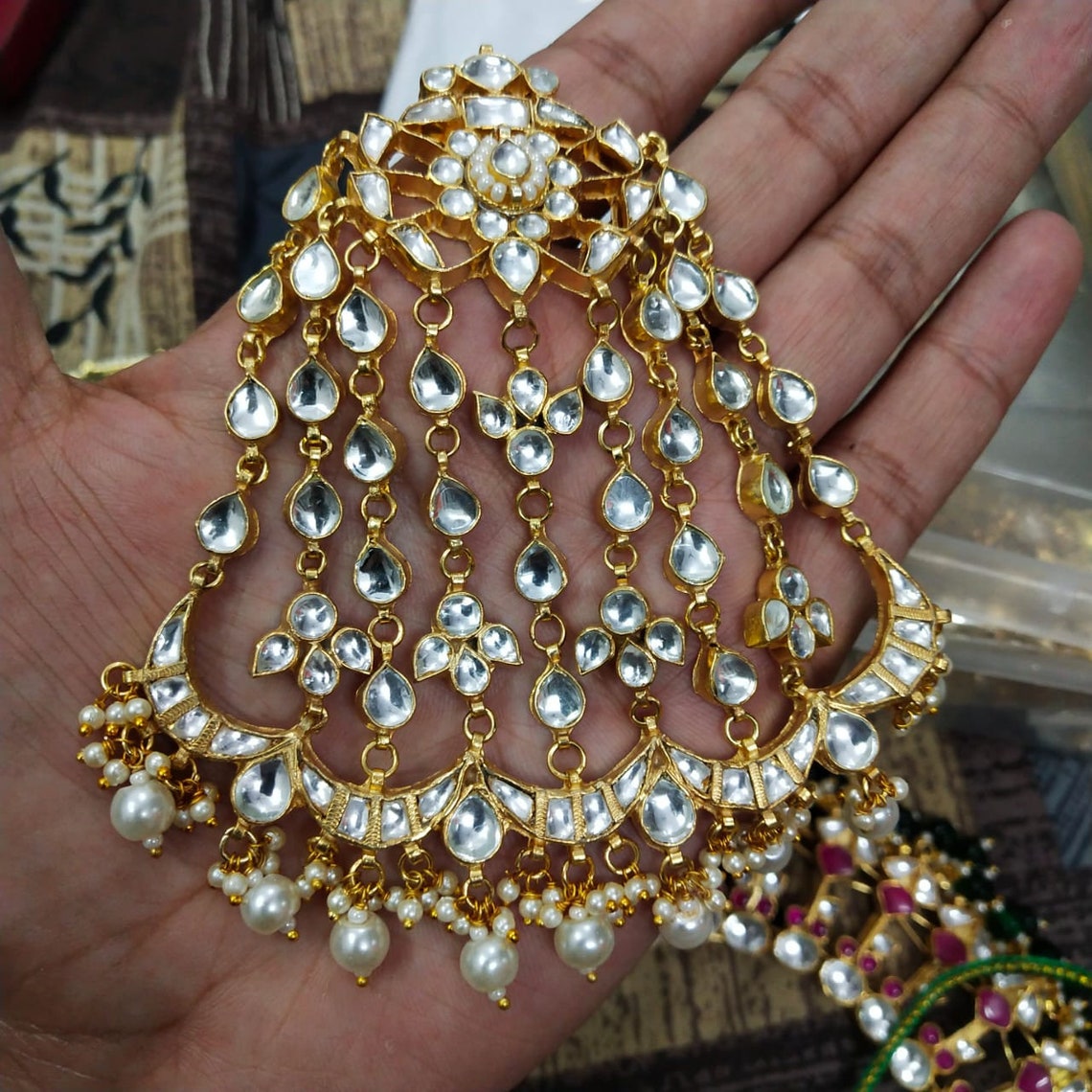Indian jhumar Hyderabadi jewelry tikka passa Pakistani Etsy