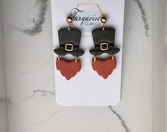 St. Patrick's Day Leprechaun Polymer Clay Earrings