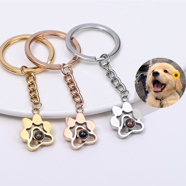 Personalized Dog Paw Key Ring Etsy