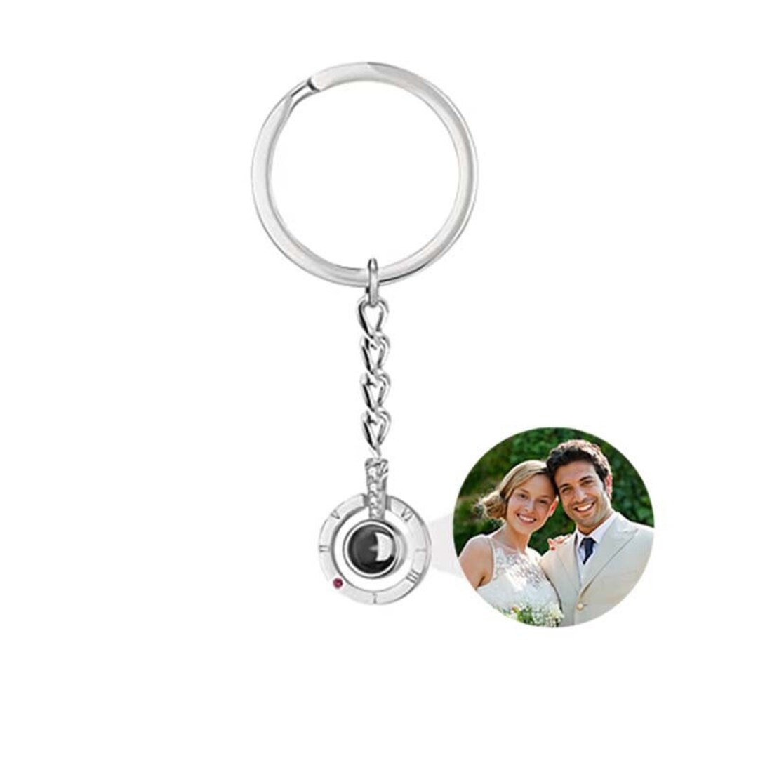 Custom Photo Projection Keychainprojection Photo Keychain Etsy