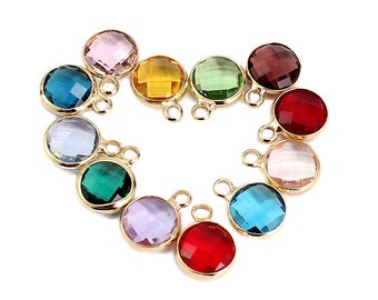 Piedras de nacimiento, dijes de joyería, cuentas de joyería, accesorios de joyería, colgantes de collar, colgantes de pulsera, accesorios de llavero