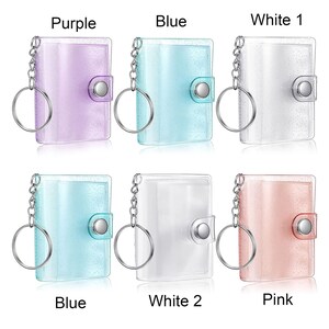 2PCS Mini Photo Album Keychains - Pocket Picture Holder For Wedding & Anniversary Gifts