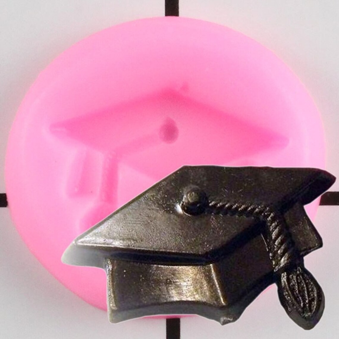 3D Graduation Silicone Mold Hat Cupcake Topper Fondant Molds Etsy