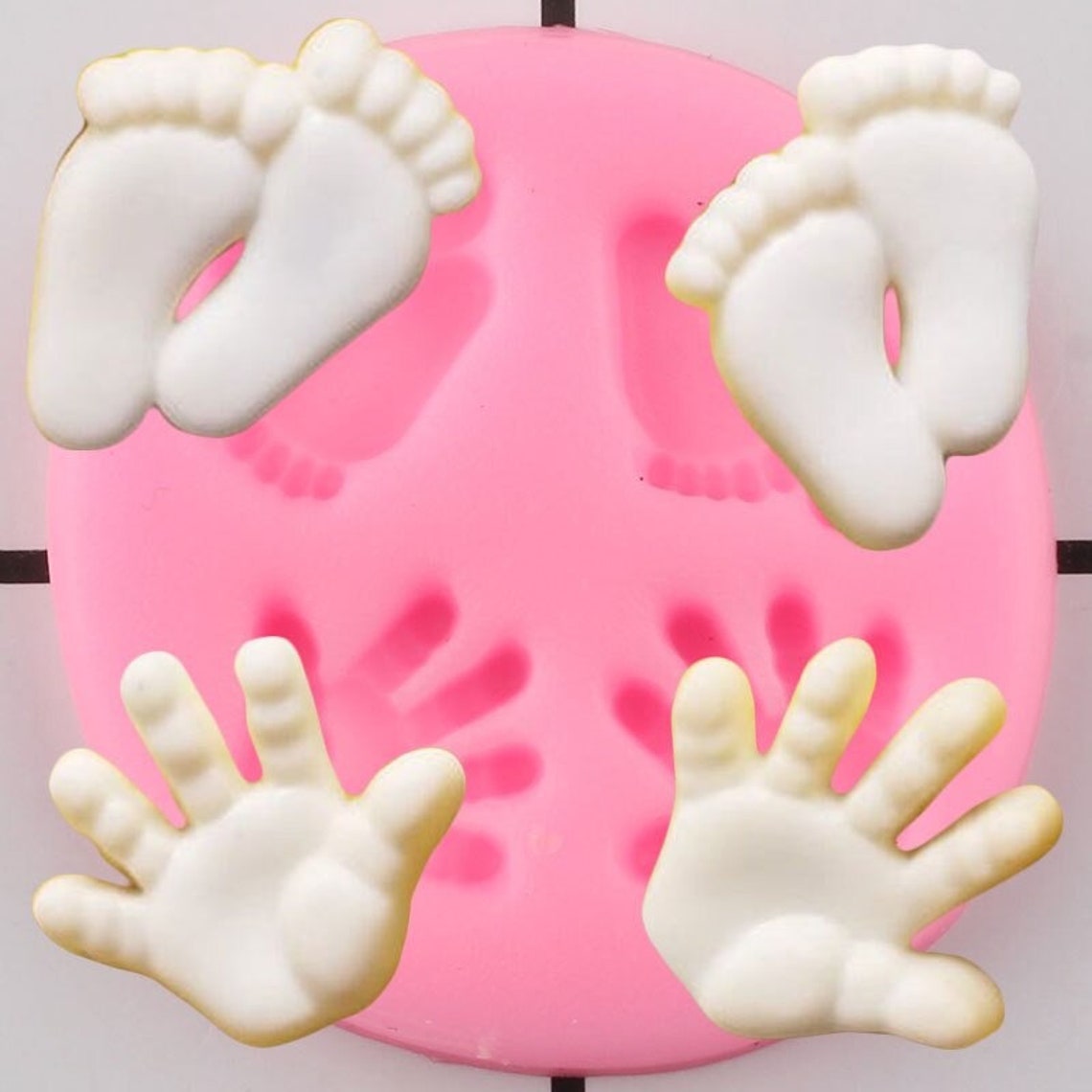 DIY Baby Foot Hand Silicone Mold Baby Birthday Cupcake Topper Etsy