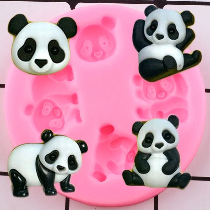 Cute Panda Bear Silicone Mold Animals Fondant Molds Cupcake - Etsy Hong Kong
