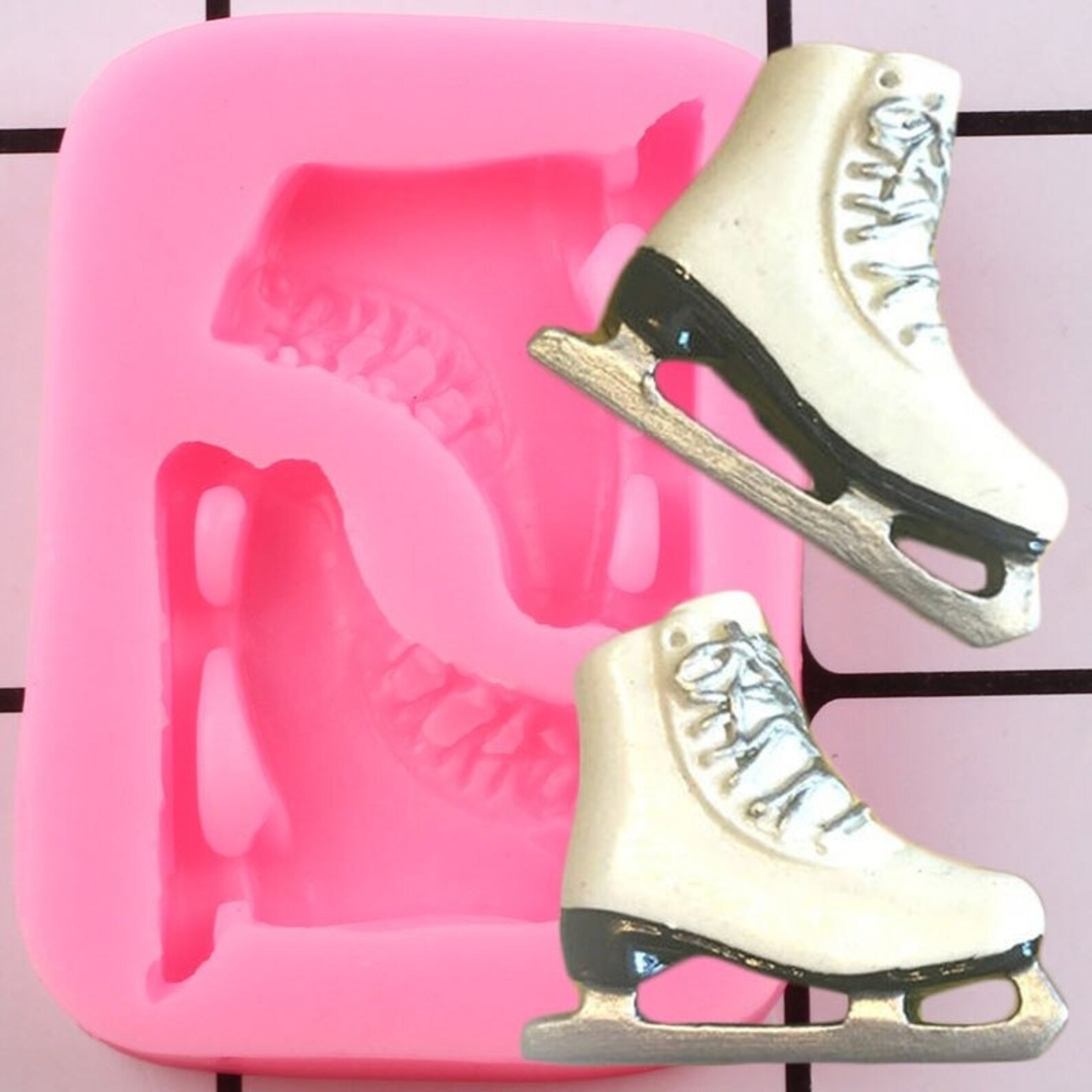 Wide Ice Skates Silicone Mold Shoes Baby Birthday Cupcake Etsy UK